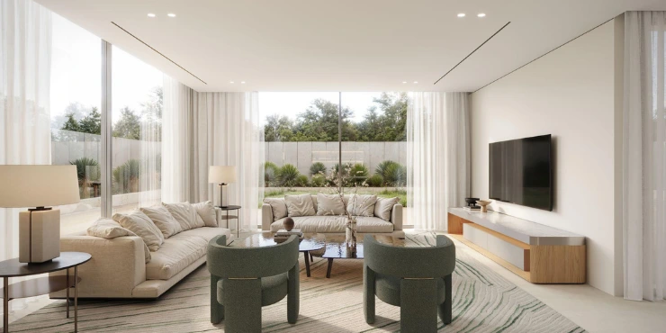 Eden House Dubai Hills livig Room